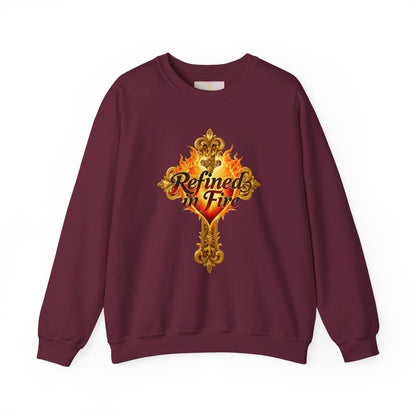 Refined in Fire - Women's Ornate Christian Sweatshirt