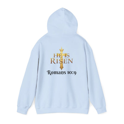 He Is Risen Men's Christian Hoodie (Dark Lettering)