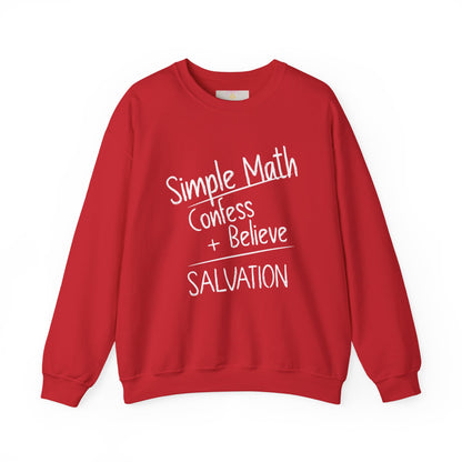 Simple Math Men’s Sweatshirt – Faith Pullover (White Chalk)