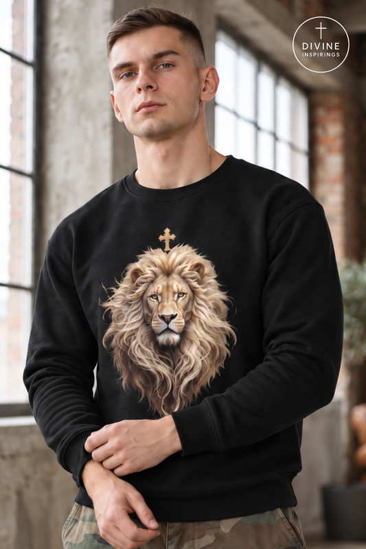 Christ is King (Lion of Judah) - Men's Christian Sweatshirt