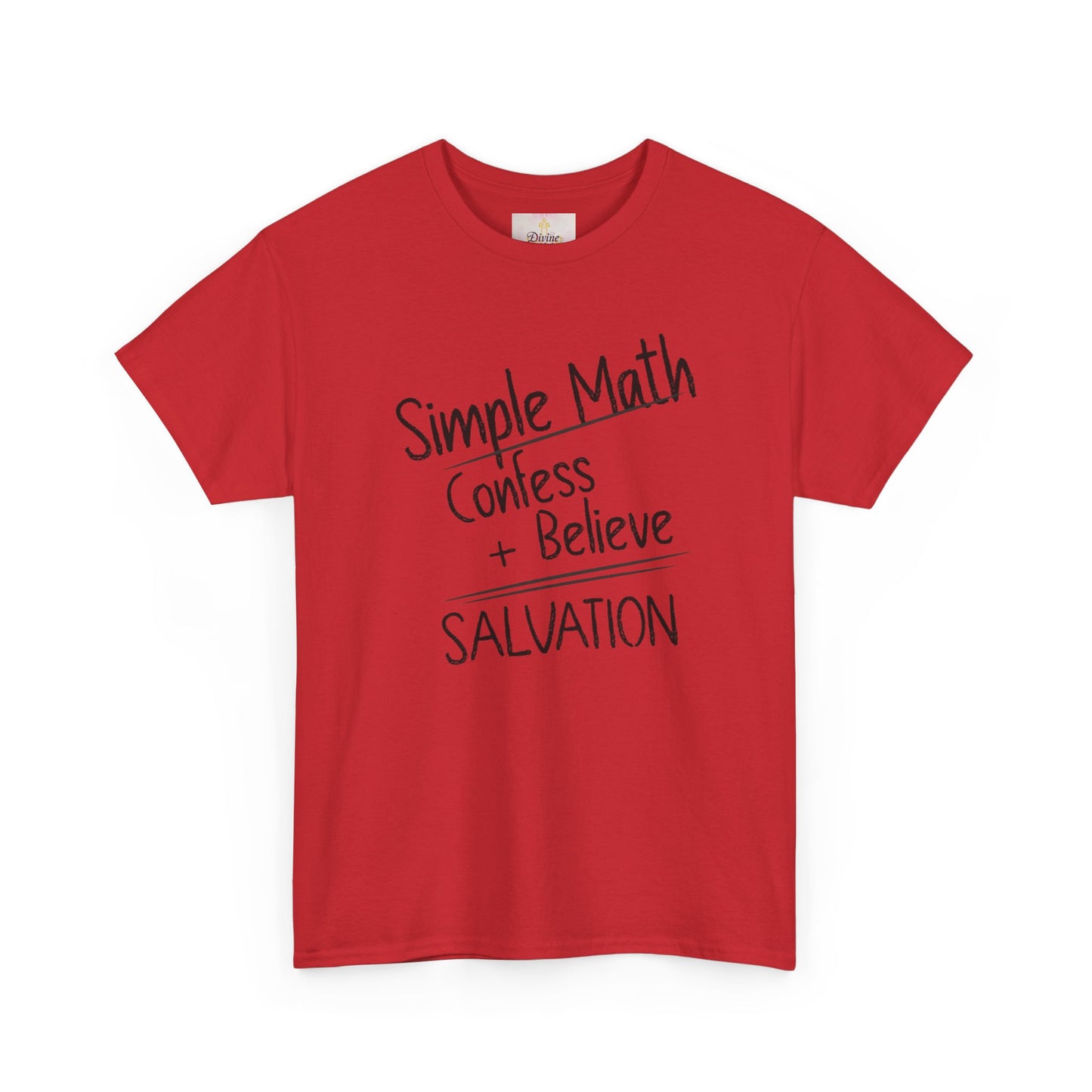 Simple Math of Salvation Men’s T-Shirt – Bold Faith (Black Chalk)