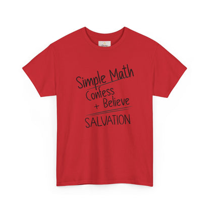 Simple Math of Salvation Men’s T-Shirt – Bold Faith (Black Chalk)