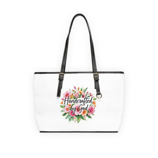 “Handcrafted by God” Floral Faith Shoulder Bag – Uniquely Made with Purpose