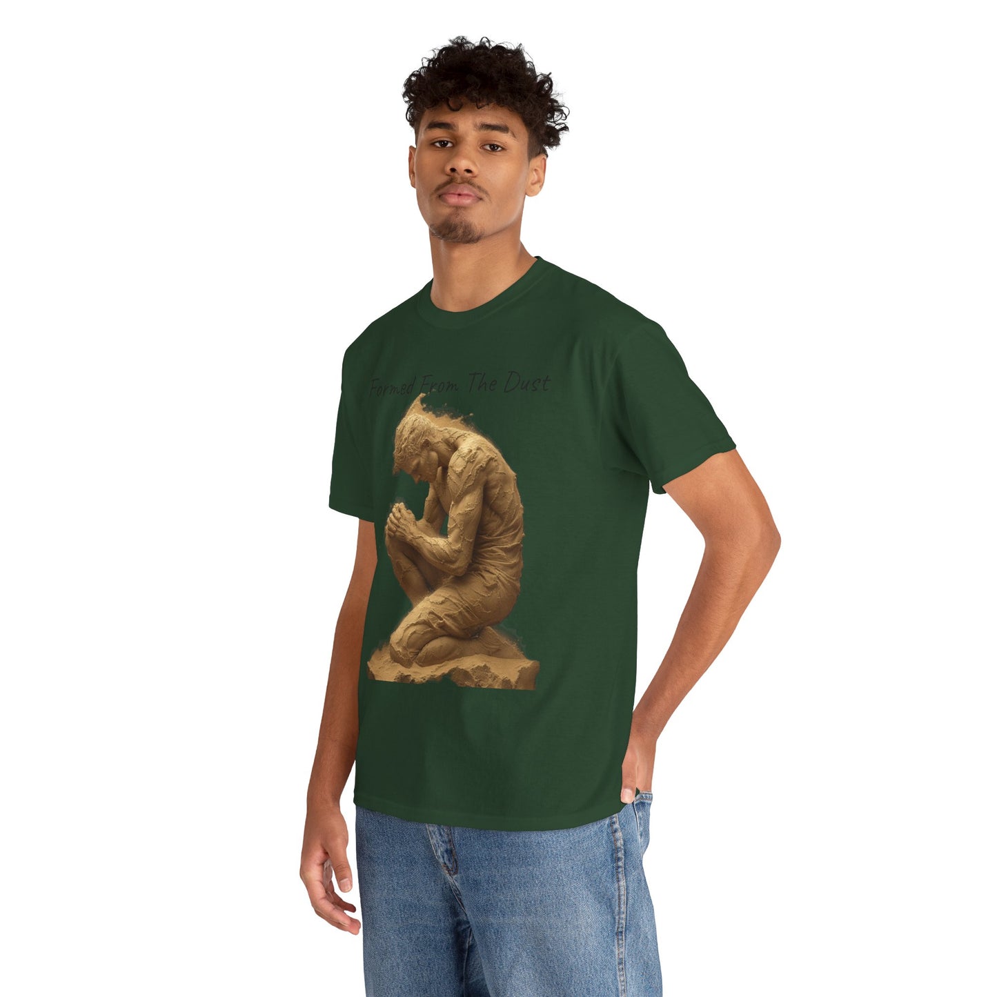 Formed from the Dust | Men’s Christian T-Shirt with Genesis 2:7 (Dark Lettering)