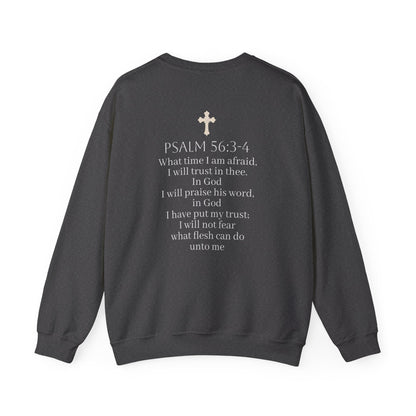 In God We Trust | Men’s Christian Sweatshirt with Scripture Back Print