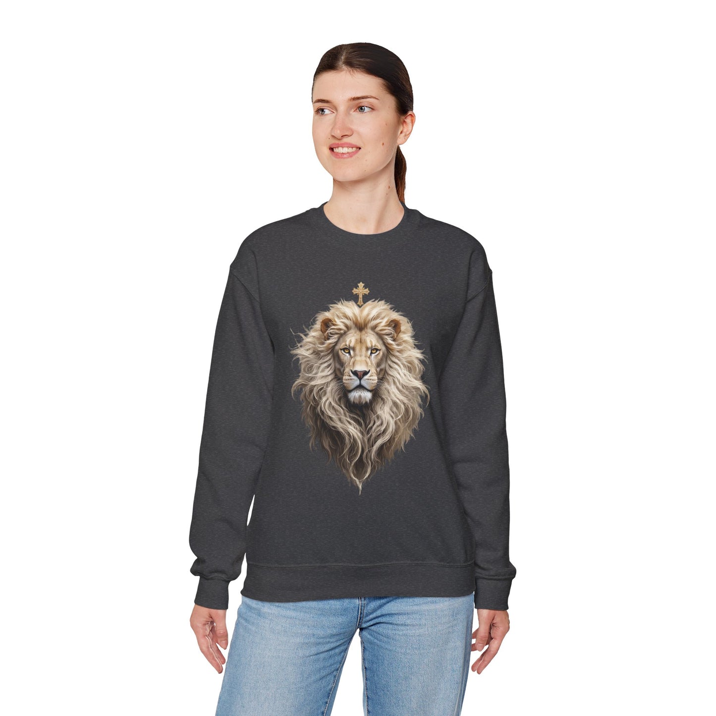 Christ is King (Lion of Judah) - Women's Christian Sweatshirt