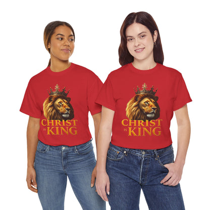 Christ Is King – Lion & Cross Women’s Christian Tee