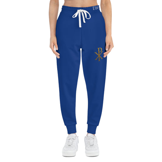 Chi Rho Women’s Christian Sweatpants in Blue – Comfort and Victory in Christ