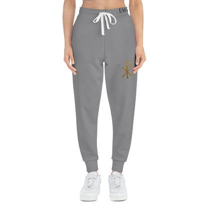 Chi Rho Women’s Christian Sweatpants in Grey – Comfort and Victory in Christ