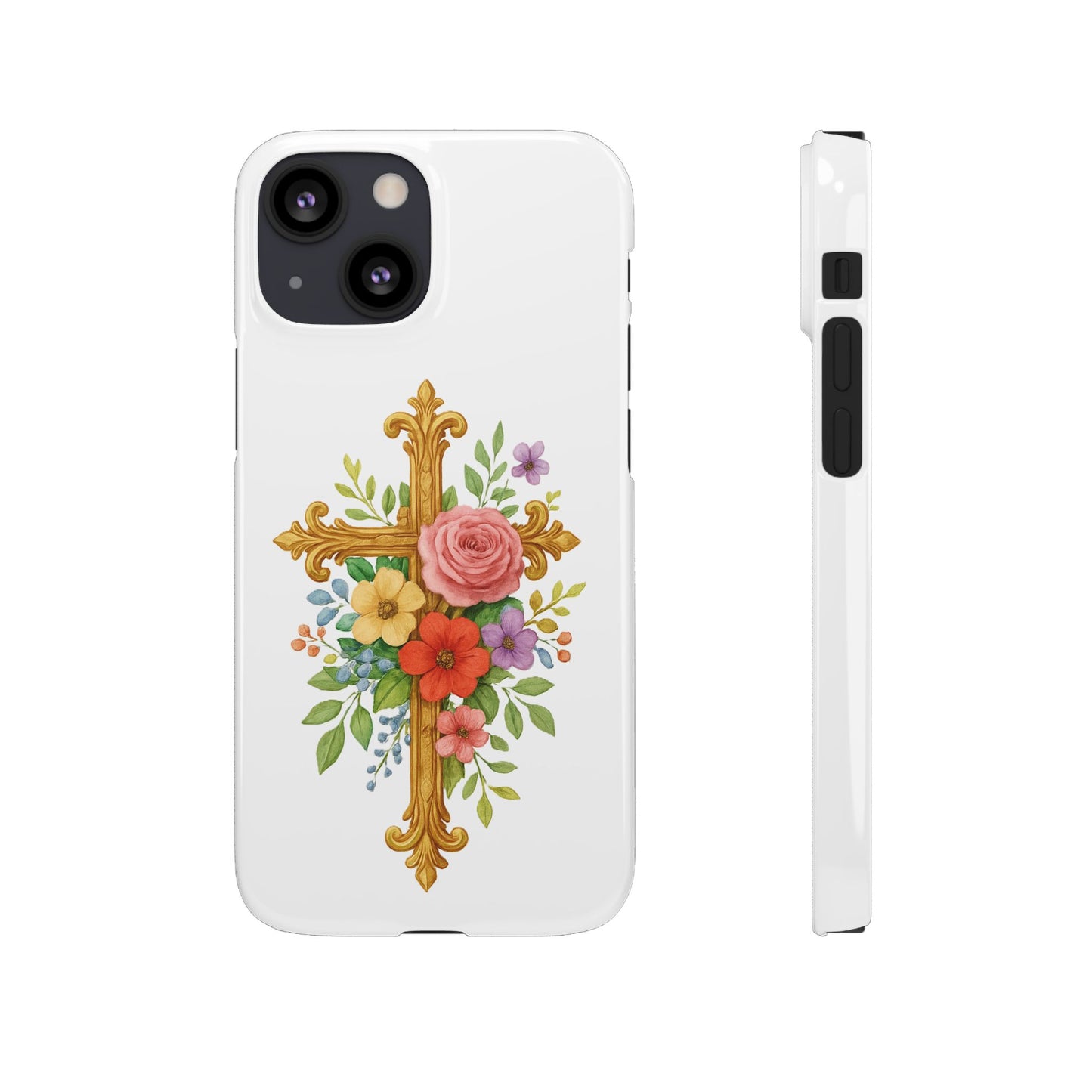 Floral Cross Snap Case for iPhone – Faith in Bloom