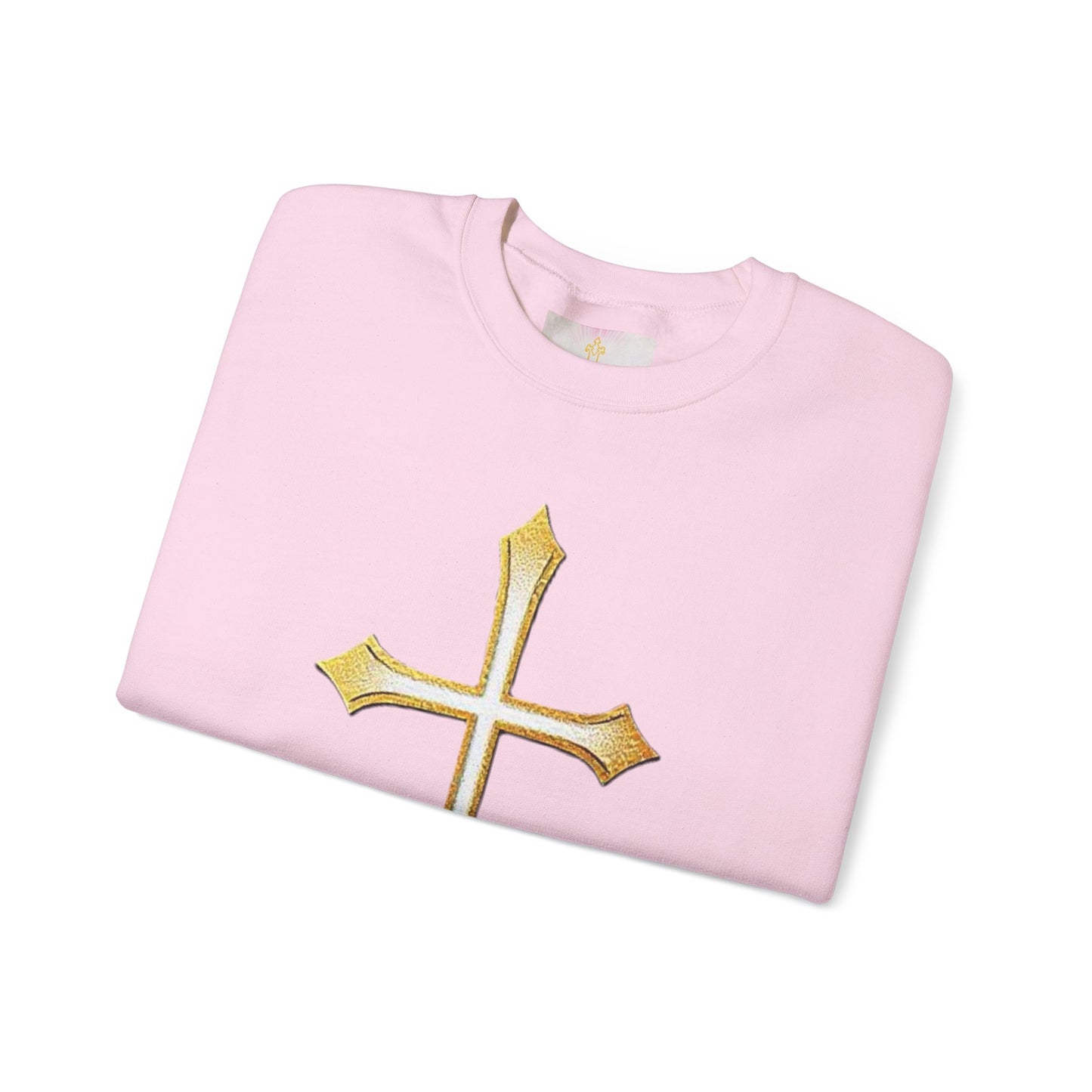Women’s Gold Cross Sweatshirt – Christian Faith Apparel