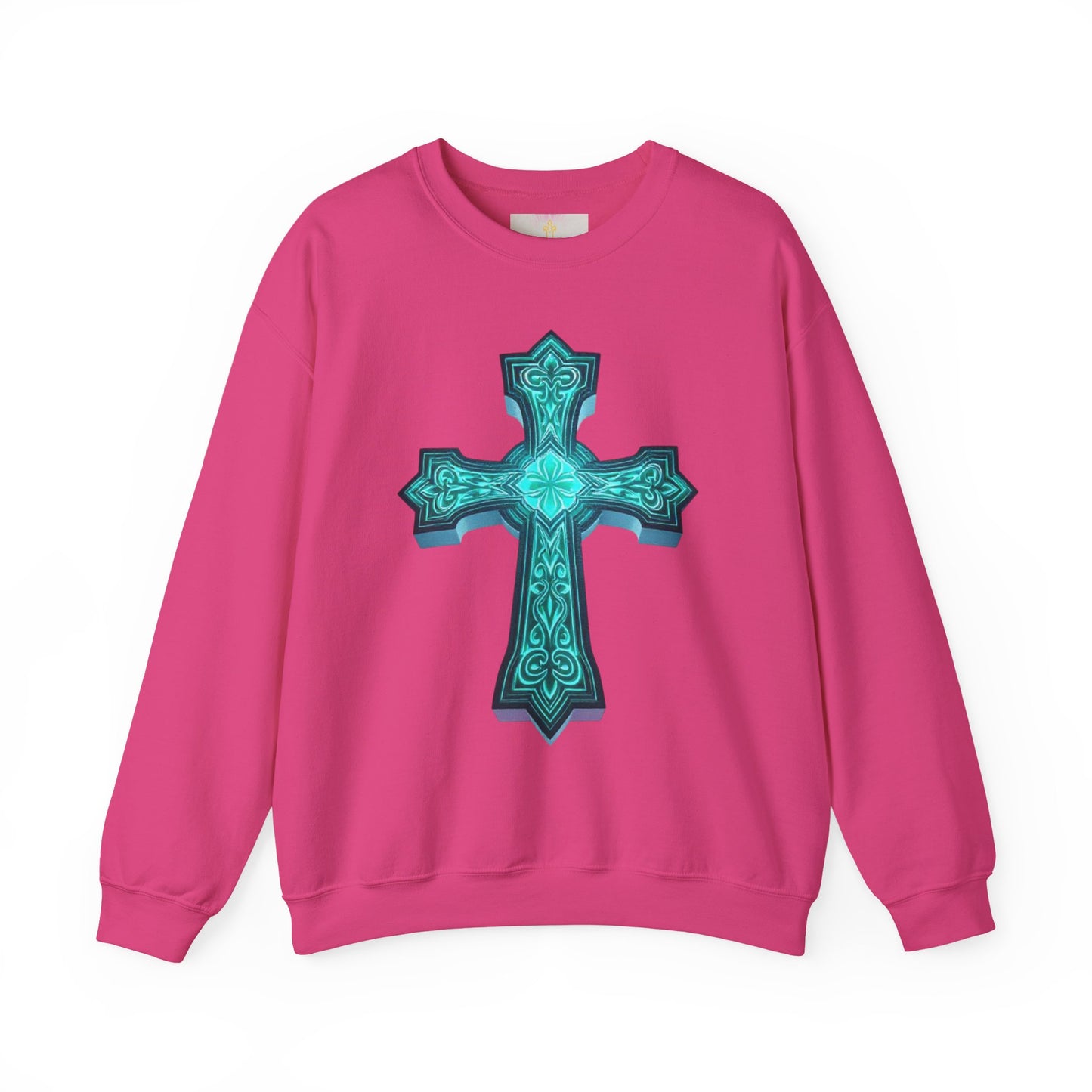 Women’s Radiant Light Sweatshirt – Luminous Cross Design