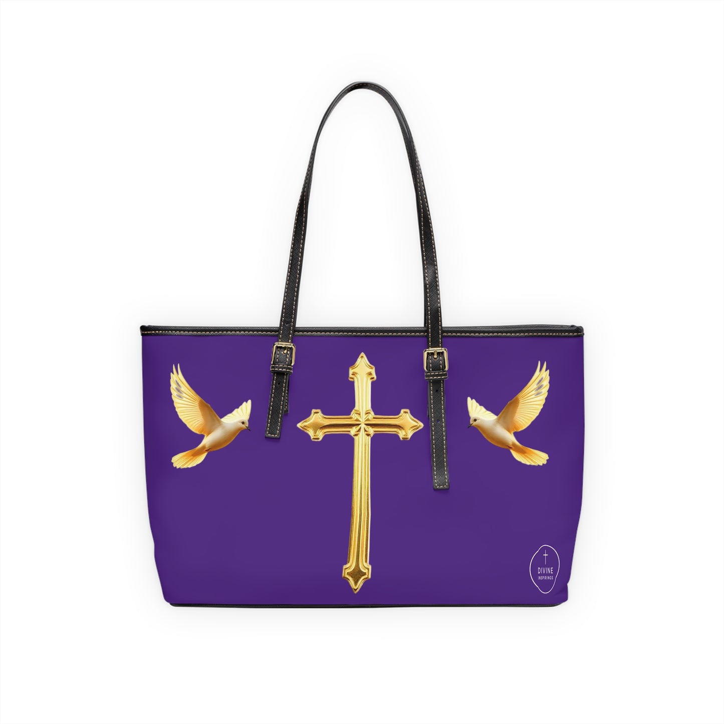 Faith, Peace, and Renewal Shoulder Bag in Purple