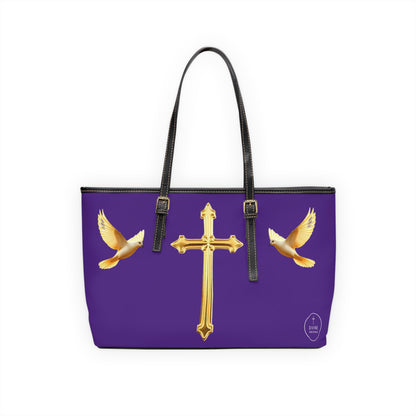 Faith, Peace, and Renewal Shoulder Bag in Purple