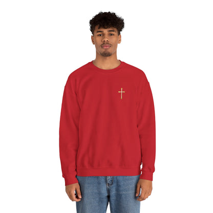 Elegant Gold Cross Men's Sweatshirt
