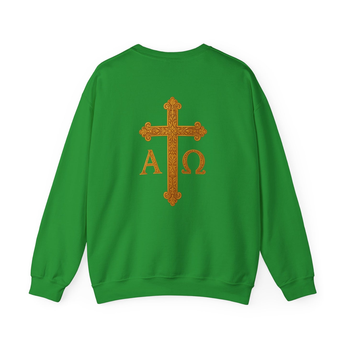 Christ is King – Men’s Christian Sweatshirt with Crowned Lion & Cross