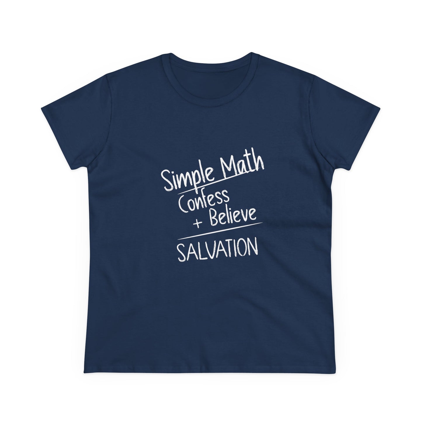 Simple Math Women’s T-Shirt – Bold Faith (White Chalk)