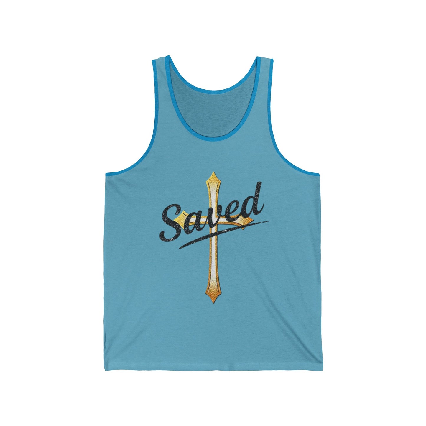 Saved Women’s Tank Top – Christian Faith Apparel with Cross Design