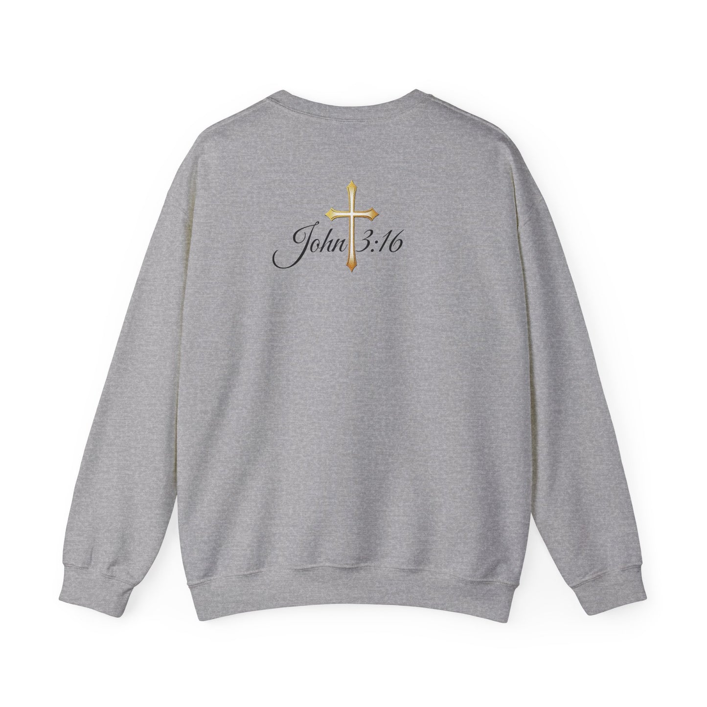 Saved Women’s Sweatshirt – Christian Faith Apparel with Cross & John 3:16