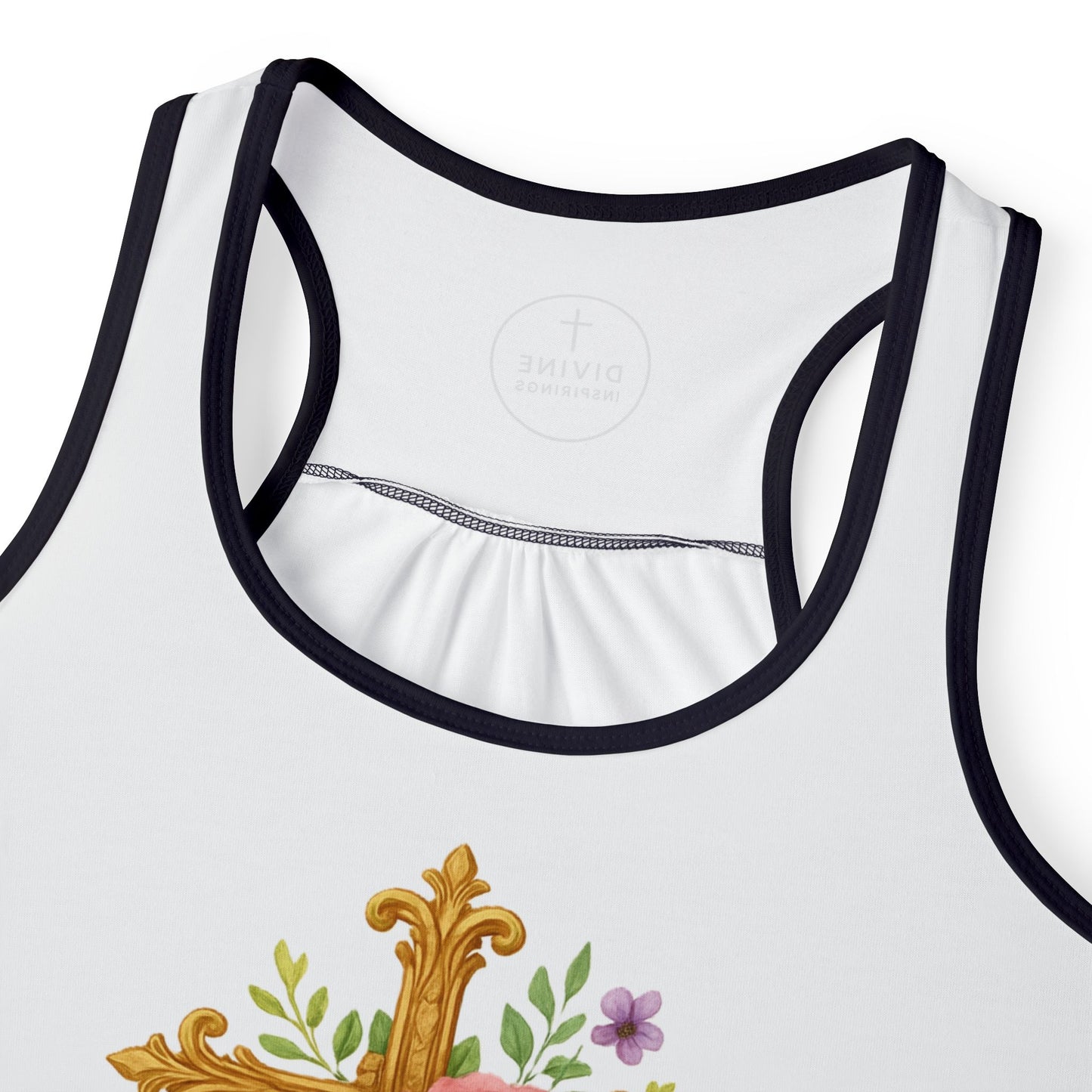 Floral Cross Women’s Christian Tank Top – Beauty in the Power of the Cross