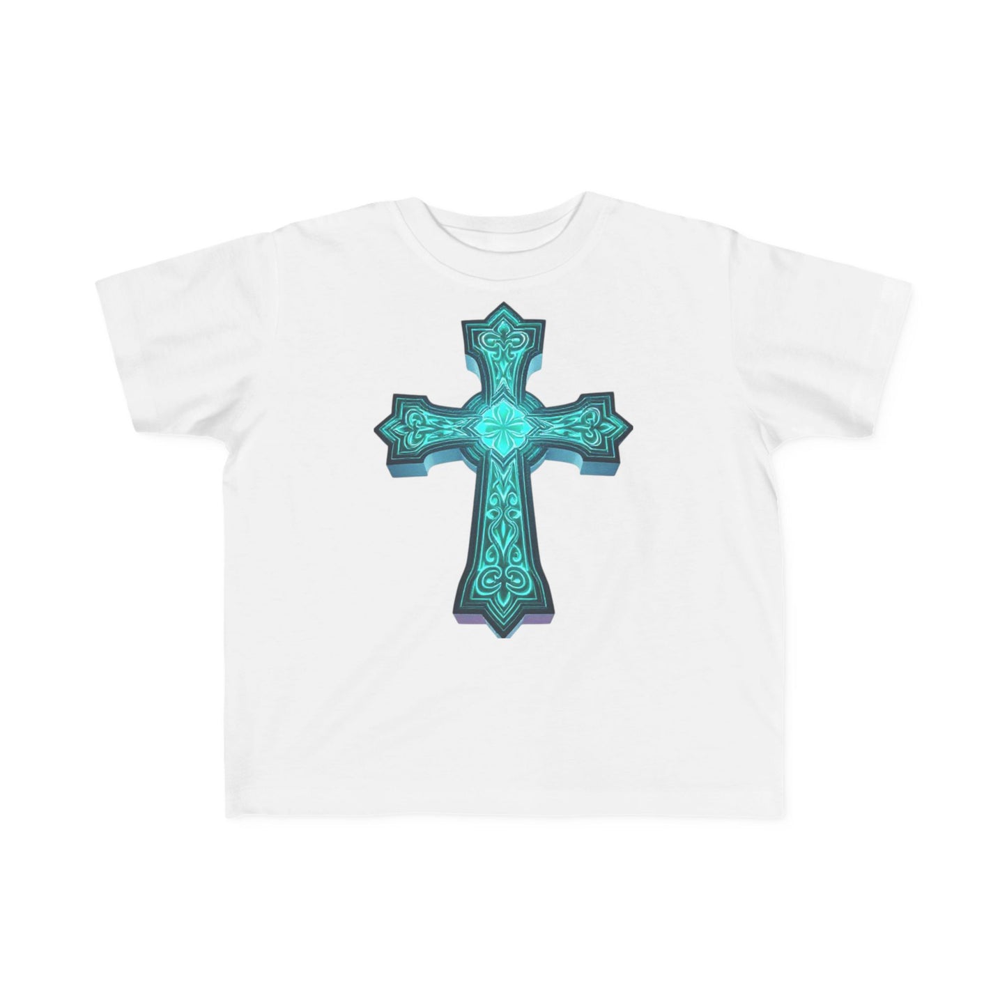 Shine Bright – Toddler Tee with Glowing Cross of Faith