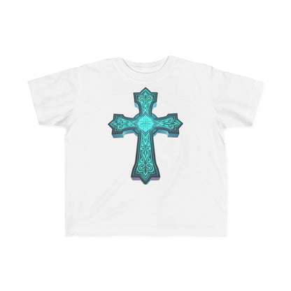 Shine Bright – Toddler Tee with Glowing Cross of Faith