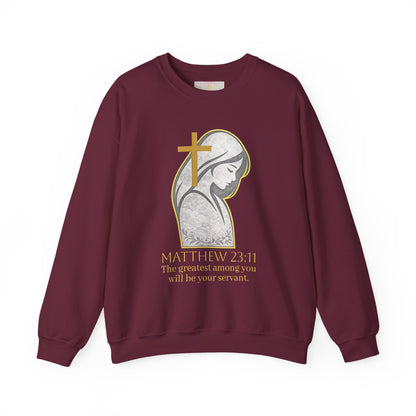 Humble Servant - Women's Christian Sweatshirt (Gold Lettering)