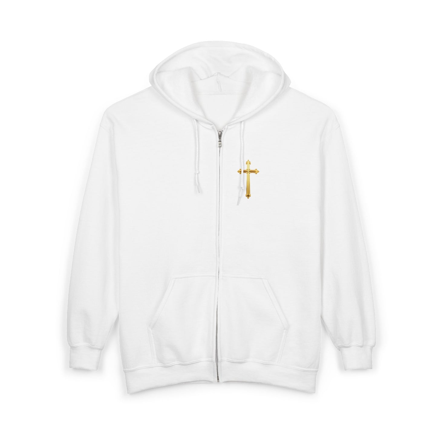 Sanctified Women's Gothic Cross Zip-Up Hoodie – Faith & Comfort