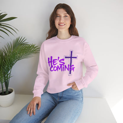 He’s Coming - Women's Bold Christian Sweatshirt