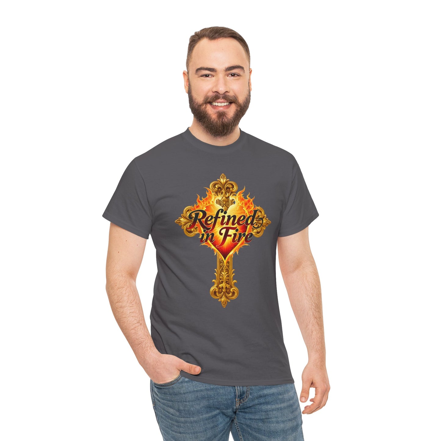 Refined in Fire — Men's Ornate Christian T-Shirt