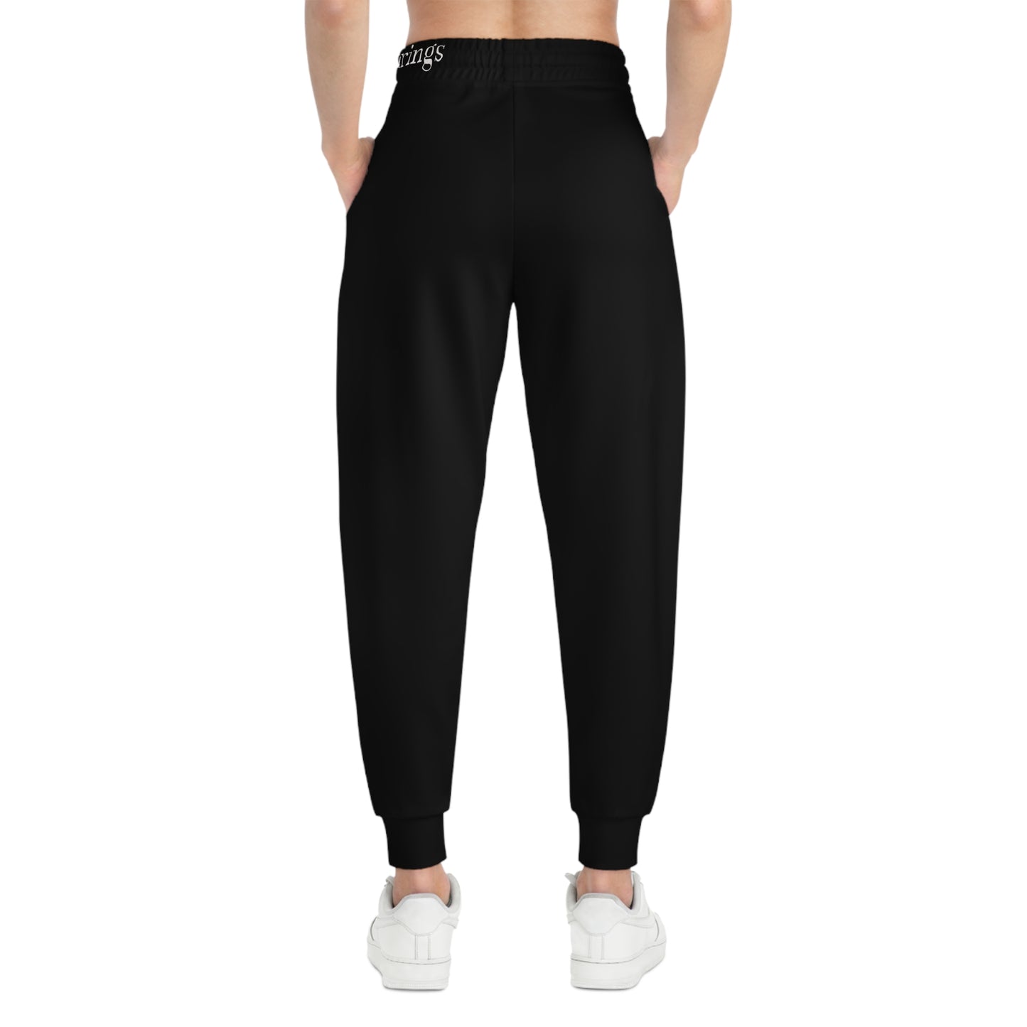Blooming Faith Women's Jogging Pants in Black with Floral Cross Design
