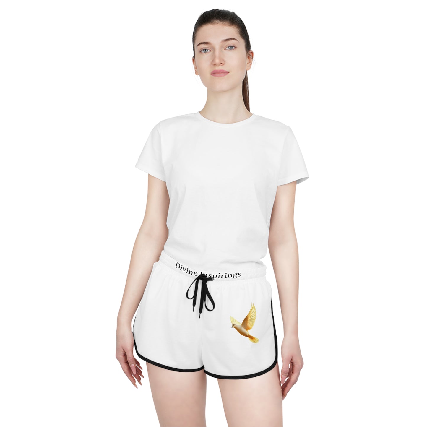 Peaceful Spirit Women's Shorts with Dove in Flight Design