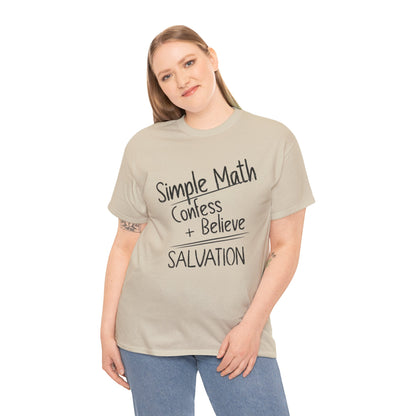 Simple Math of Salvation - Women’s Christian T-Shirt (Black Chalk)