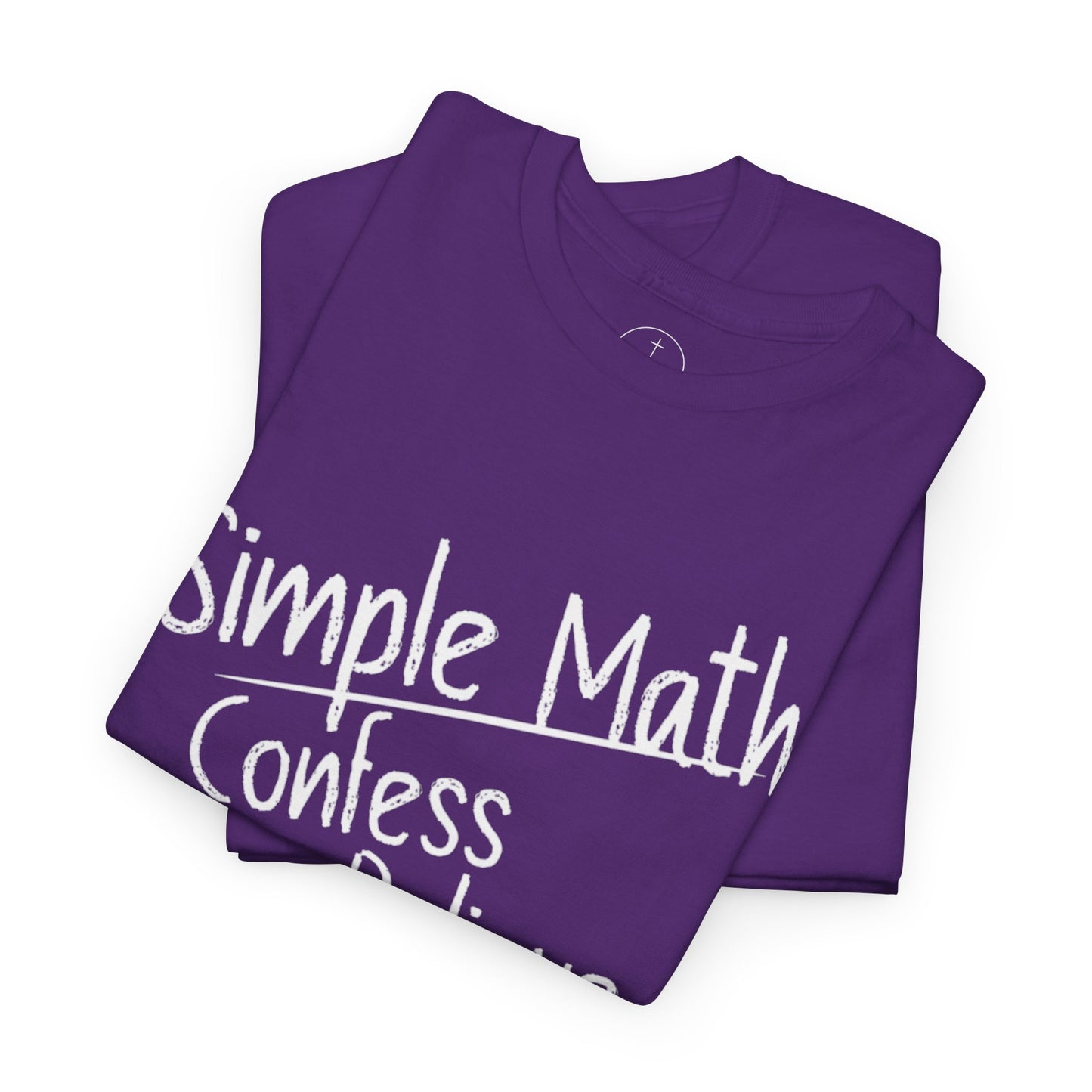 Simple Math of Salvation Men’s Christian T-Shirt (White Chalk)