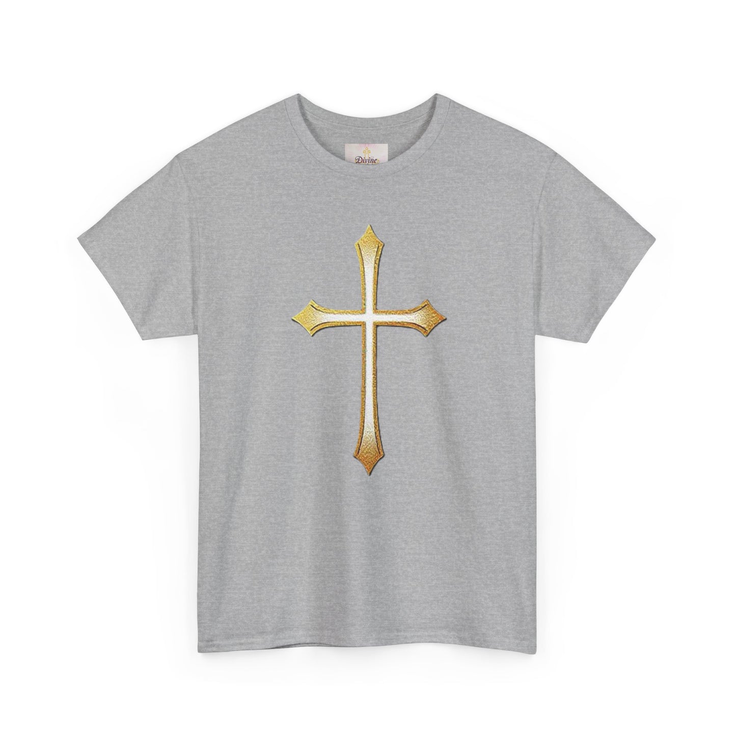 Men’s Gold Cross Tee – Christian Faith-Inspired Apparel