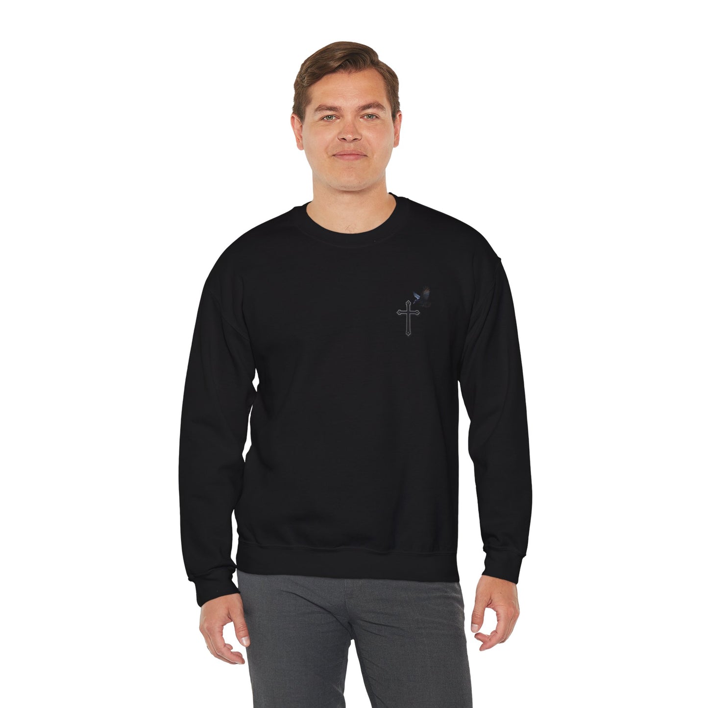 God’s Grace: Cross & Ravens Men's Sweatshirt