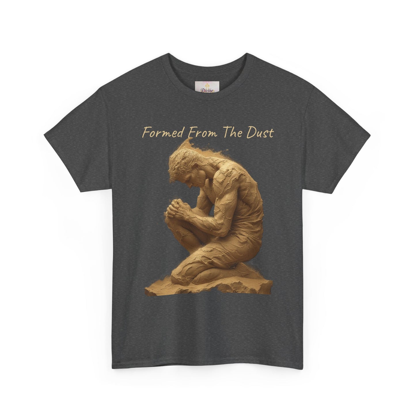 Formed from the Dust | Men’s Christian T-Shirt with Genesis 2:7 (Light Lettering)