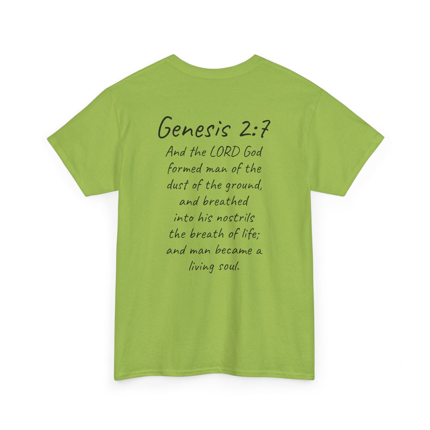 Formed from the Dust | Men’s Christian T-Shirt with Genesis 2:7 (Dark Lettering)