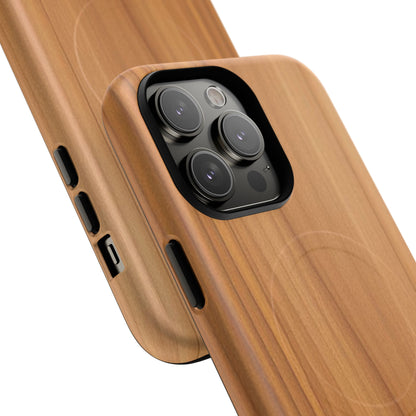 Natural Wood Grain Design - iPhone Magnetic Tough Case