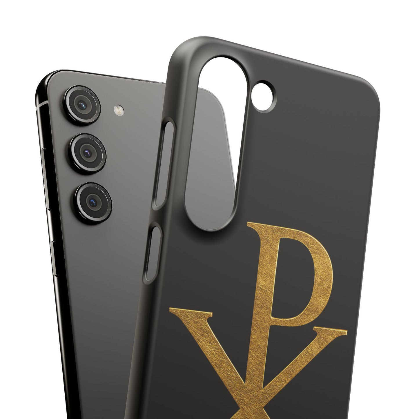 Our Eternal Hope in Christ - Black Chi Rho Snap Case for Samsung