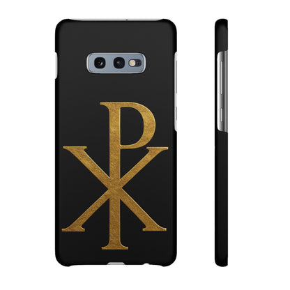 Our Eternal Hope in Christ - Black Chi Rho Snap Case for Samsung