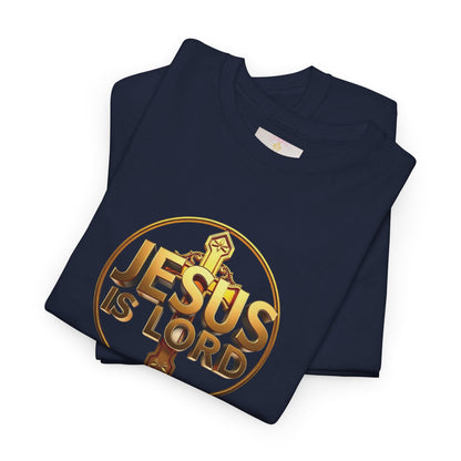 Jesus Is Lord / He Is Risen Christian Tee – Men’s Bold Faith Statement (White Lettering)