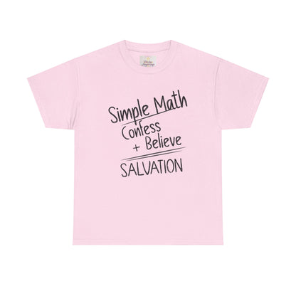 Simple Math of Salvation - Women’s Christian T-Shirt (Black Chalk)
