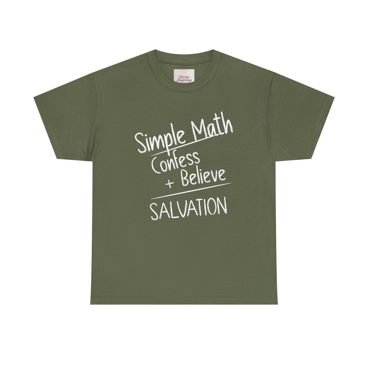 Simple Math of Salvation Women’s Christian T-Shirt (White Chalk)