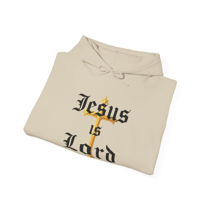 Women’s “Jesus is Lord” Christian Hoodie – Faith Statement Pullover with Cross