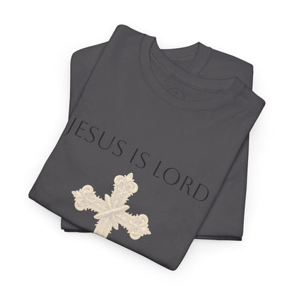Jesus Is Lord – Men’s  Christian Tee (Dark Lettering)