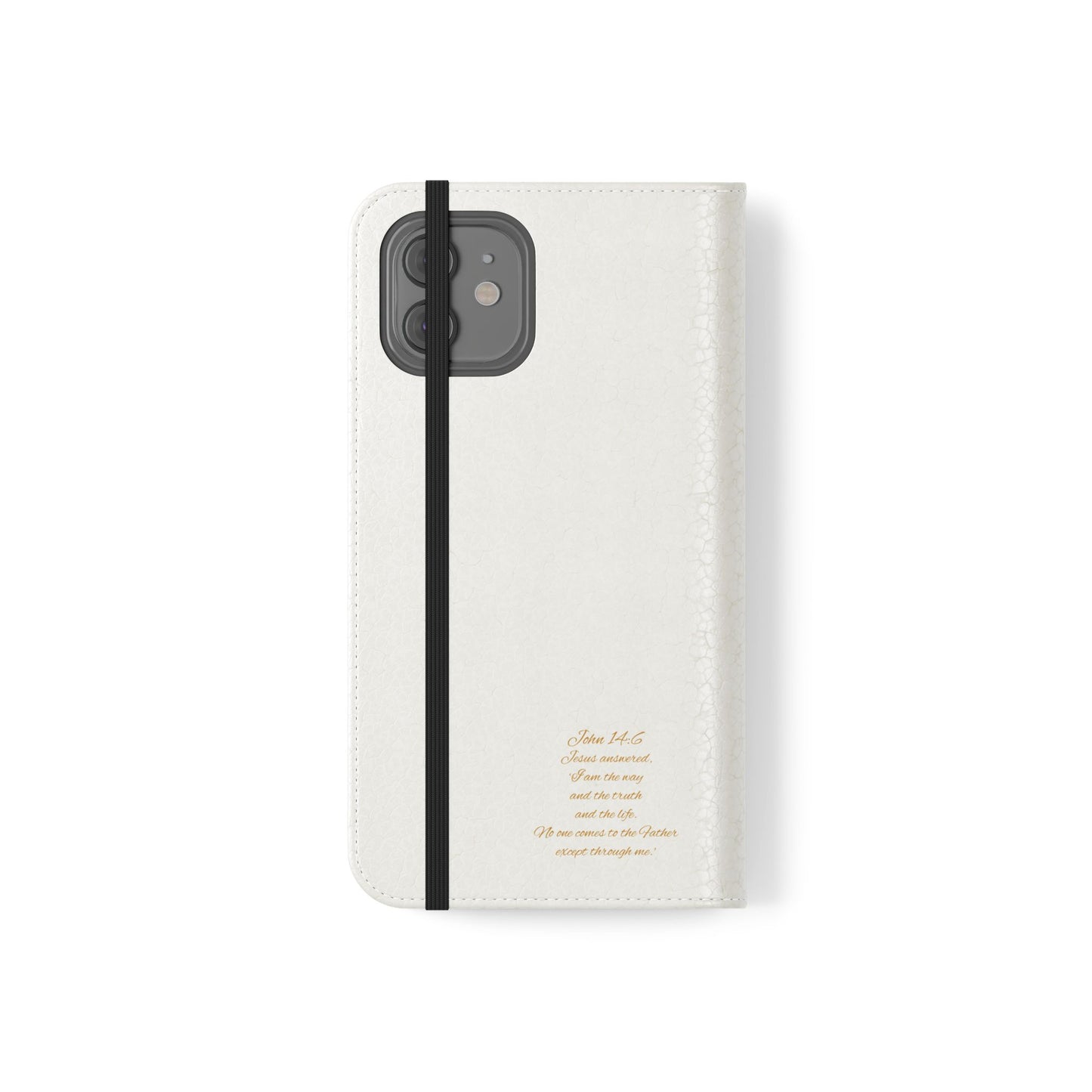 White Chi Rho Folding Case for iPhone – Faith in Every Step