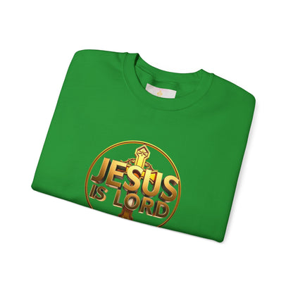 Romans 10:9 Christian Sweater – Jesus Is Lord & He Is Risen (Dark Lettering)