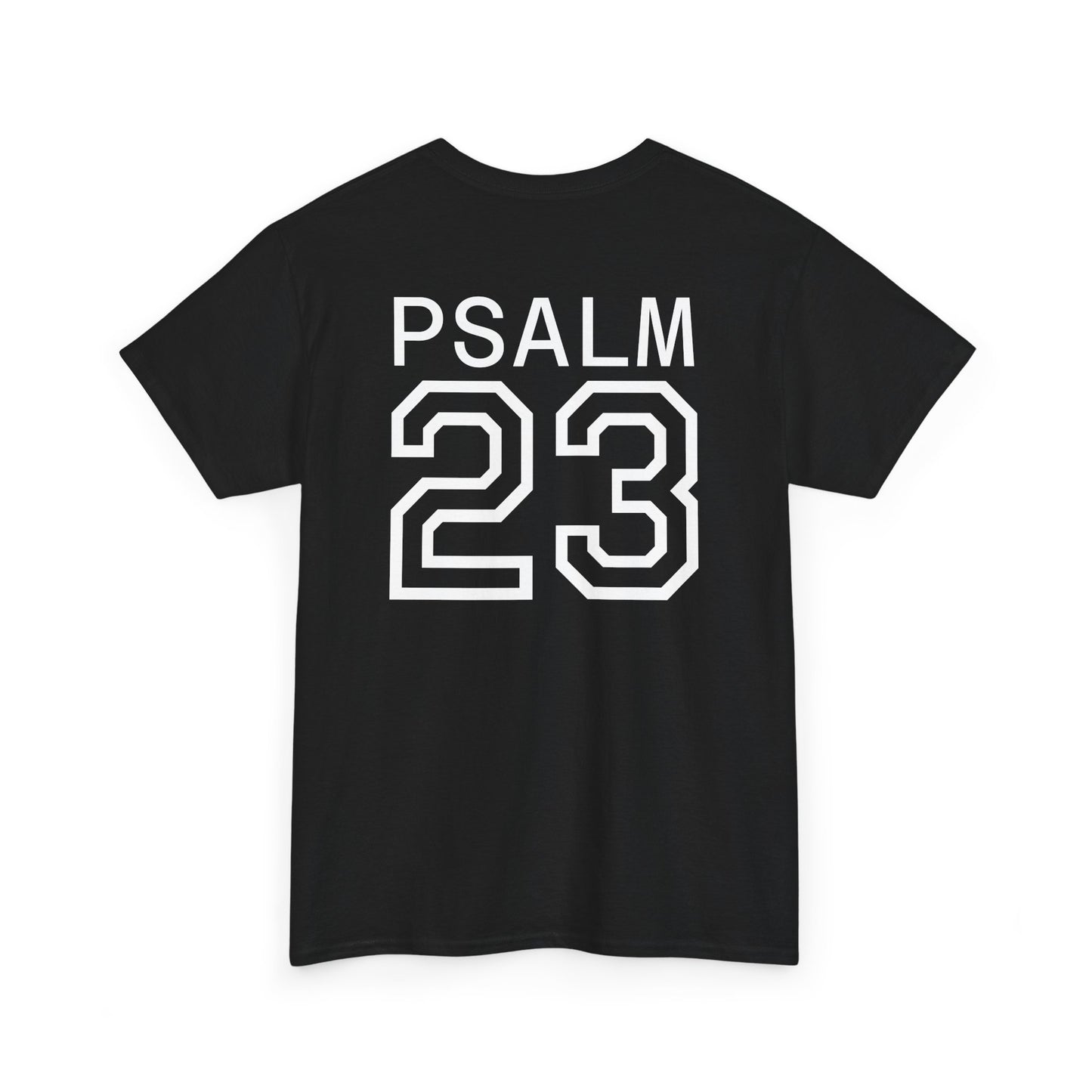 Psalm 23 Men’s T-Shirt – Inspired Sports-Style Shirt (White Numbering)