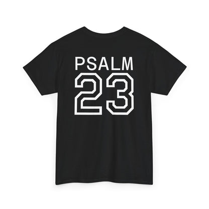 Psalm 23 Men’s T-Shirt – Inspired Sports-Style Shirt (White Numbering)